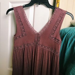 Dusty rose colored tank